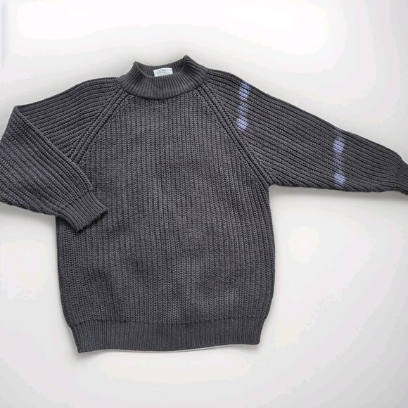 Vintage CSL Cherry Stix Limited Black Chunky Knit Sweater womens M - Picture 1 of 5